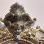 Stunning Pair of Antique Highly Detailed Rococo/Late Baroque Solid Cast Brass Round Mirror Frames with Cherubs Head, Satyr, Flowers and Foliage, One with Mirror and One Without Mirror, Circa 19th Century Image 6