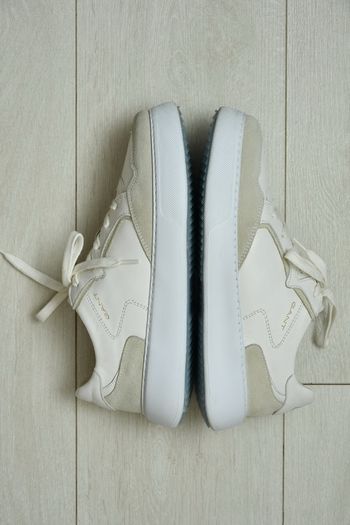 Gant Custly White Suede & Leather Sneakers, Size EU 40 (UK 6.5)