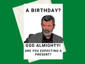 Customisable Manchester United Roy Keane Sky Sports Pundit Novelty Birthday A5 Card, Perfect for gifts, occasions, or funny card for Football Fans