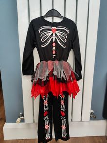 Halloween girl skeleton costume