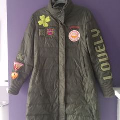very unique parka coat,feather and down