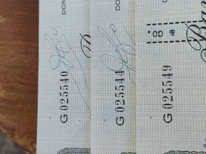 23X 1934 Bank of Ireland Belfast Cheques