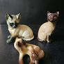 Vintage Siamese  Cats Ceramic Figurines Image 2
