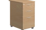 3 Drawer Desks High Pedestal Drawer 800mm Deep Beech