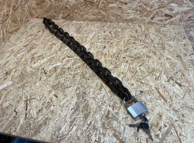 motorcycle motorbike bike chain and lock
