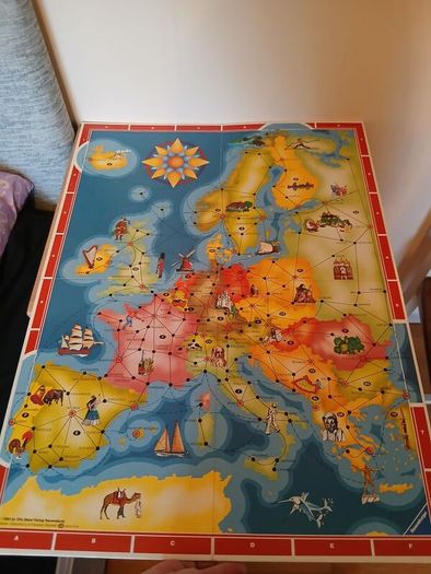 Vintage journey through europe board game