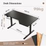 L-shaped Height Adjustable Desk, 160 x (60-90 cm), Electric Standing Desk Image 2