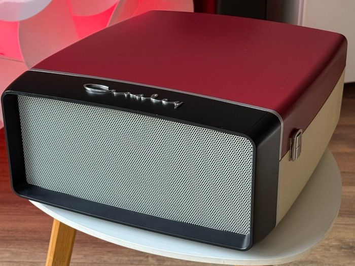 Crosley CR40 Vintage Style Portable Suitcase Record Player-Red & Cream