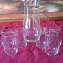 7 Piece 25th Silver Anniversary Silver Gilt Pitcher And Drinking Glasses Set Image 3
