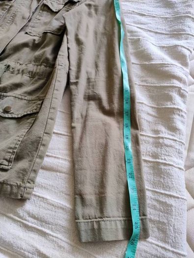 New Look green cotton jacket in very good condition see last three photos for exact measurements FREE STANDARD POSTAGE INCLUDED