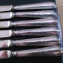 Set of 6 Antique EPNS butter knives with Sterling Silver handles Image 2
