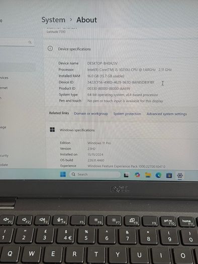 Dell Latitude 7310 Laptop i5/16GB/256SSD/FHD