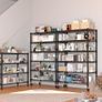 91cm x 46cm x 191cm Wire Storage Shelves with Wheels, NSF Certified 6-shelfs Heavy Duty Adjustable Kitchen Shelving Unit, Pantry Organizer Rack Rolling Metal Shelf for Garage Image 9