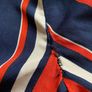 Pretty Little Thing Navy, Red and Cream Striped Jumpsuit Image 8
