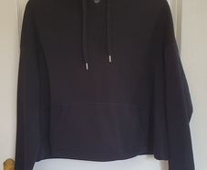 Size M - A Crop Black Hoodie - #