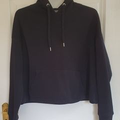 Size M - A Crop Black Hoodie - #
