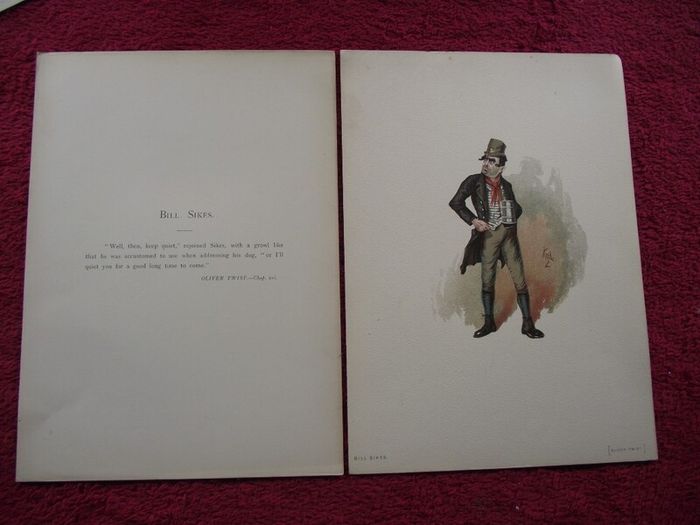 3 X Chromolithographs from The Characters of Dickens by "Kyd" - Raphael Tuck & Sons - London 1889