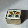 Vintage Italian Micro Mosaic Trinket Box - Murano Glass Yellow Flowers - 1960s Image 2