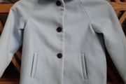 H&amp;M coat girls size 6-7 years light blue