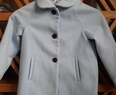 H&M coat girls size 6-7 years light blue