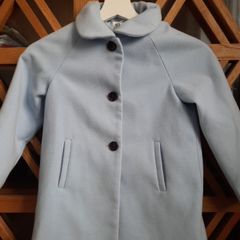 H&M coat girls size 6-7 years light blue