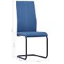 Cantilever Dining Chairs 2 pcs Blue Faux Leather Image 8