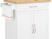 Kitchen Cabinet Kitchen Storage Trolley Cart Kitchen Cabinet Kitchen Storage Trolley Cart with Bamboo Worktop