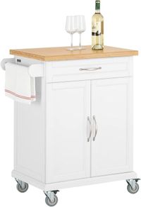 Kitchen Cabinet Kitchen Storage Trolley Cart Kitchen Cabinet Kitchen Storage Trolley Cart with Bamboo Worktop