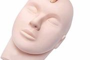 Training Mannequin Make Up Practice Flat Doll Face Head Eye False Lashes Eyelash Extensions Lip Tatoo Practice Model Mannequin Manikin Cosmetology Soft-Touch Rubber