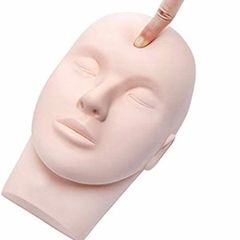 Training Mannequin Make Up Practice Flat Doll Face Head Eye False Lashes Eyelash Extensions Lip Tatoo Practice Model Mannequin Manikin Cosmetology Soft-Touch Rubber