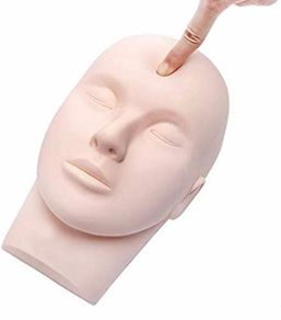 Training Mannequin Make Up Practice Flat Doll Face Head Eye False Lashes Eyelash Extensions Lip Tatoo Practice Model Mannequin Manikin Cosmetology Soft-Touch Rubber