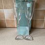 Louise Kennedy Pair Tri Star Champagne Flutes Tipperary Crystal Unused in Original abox Image 2