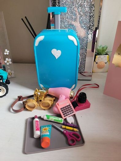 our generation suitcase with accessories