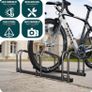 3 Bike Stand Floor or Wall Mounted Bike Rack for Garage Bicycle Parking Rack Cycle Storage Locking Stand, Black Image 6