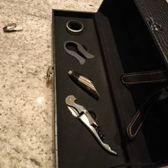 wine presentation box, including wine opener accessories