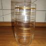 Vintage Gold Striped Drinking Glasses x 5 for Sale Image 2