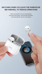 Remax TWS-10i High Quality True Wireless Stereo Music Earbuds - White
