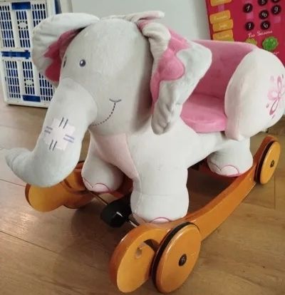 plush rocking horse elephant