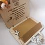 Wooden Wedding Card in the shape of a travel suitcase, Inner envelope for monetary wedding gifts Image 8