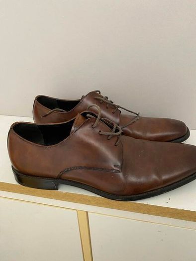 John White tan brown Moore leather shoes, Size 9, EU 43, dress shoe