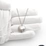 Vintage 925 Sterling Silver Engraved Heart Locket Necklace Image 8