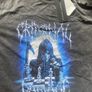 Criminal Damage Men's T-shirt Reaper Graphic Tee has a relaxed fit, short sleeves, a washed black look, and grim reaper graphics on the front. Image 3