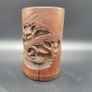 Chinese Qing 19th Century Carved Bamboo Brush Pot Image 2