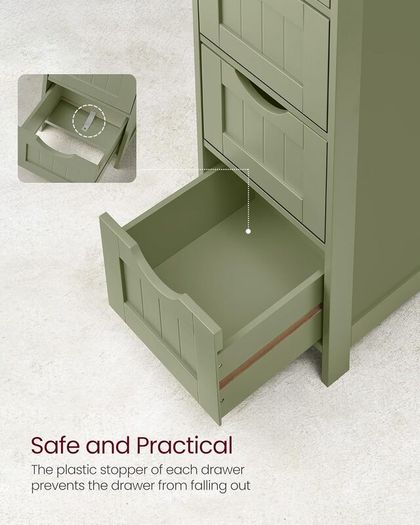 New Bathroom Floor Storage Cabinet (Laurel Green) FREE P&P