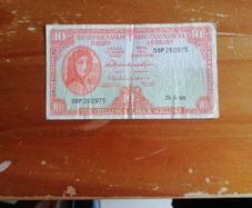 1966 Ireland Ten Shillings Banknote