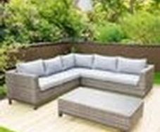 Premium Rattan Corner Sofa Set & cantilever