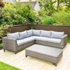 Premium Rattan Corner Sofa Set & cantilever