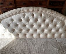 5ft upholstered cream headboard