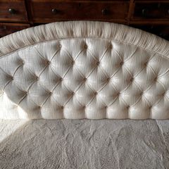 5ft upholstered cream headboard