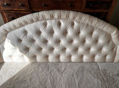 5ft upholstered cream headboard